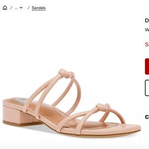 DV by Dolce Vita Strappy Knotted Slide Sandals — Wisteria Pink — Size 10 — New